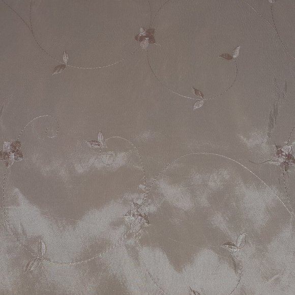 Fabric Tablecloth 128" Round Machine Embroidered Formal - Picture 3 of 9